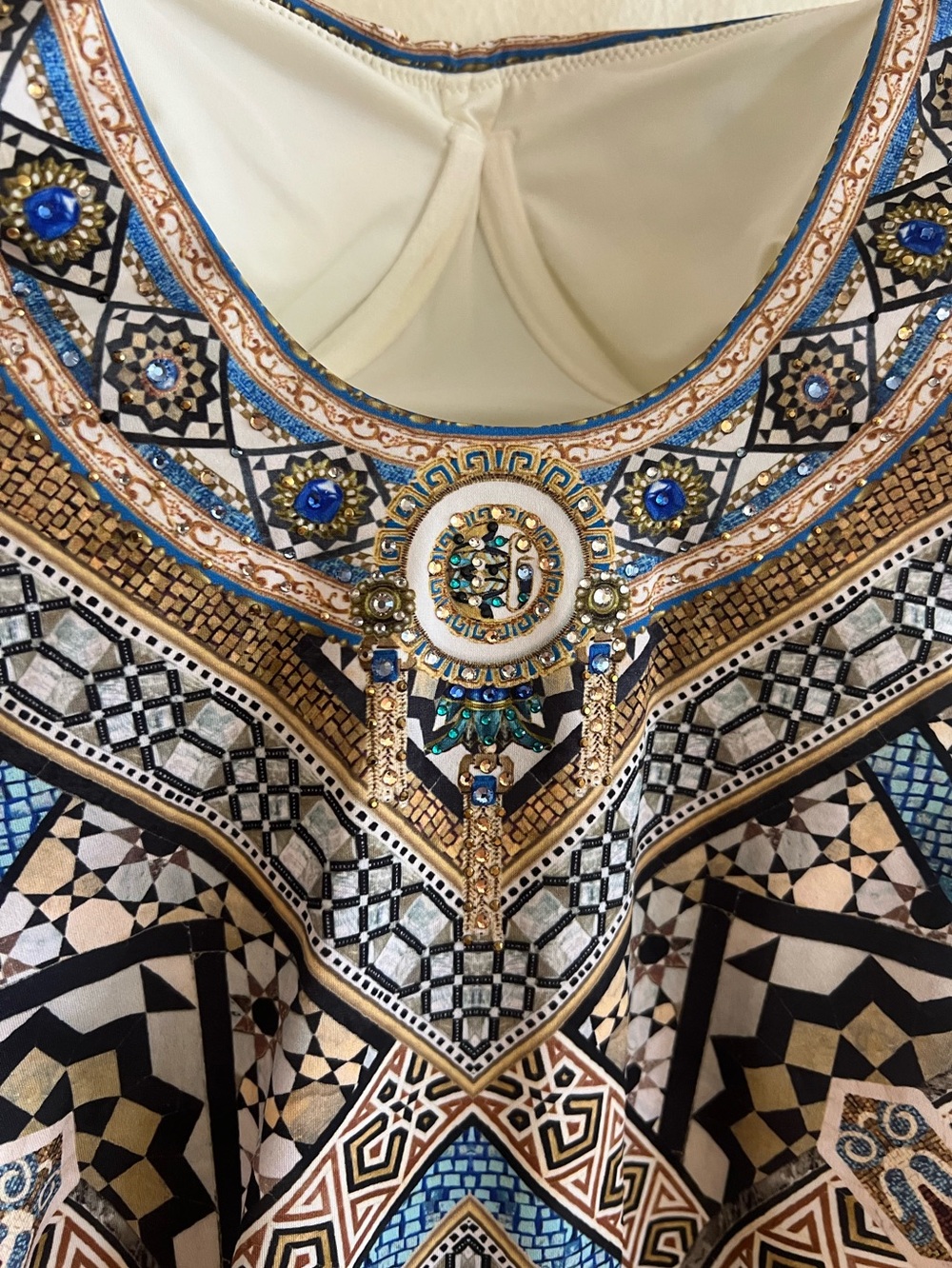 NWT Camilla Me Mosaic Underwire Square Neck One Piece Swimsuit Crystals Size XS - Picture 7 of 14